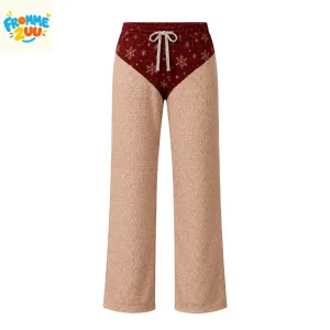 Funny Christmas Underwear Illusion Lounge Pants Front View
