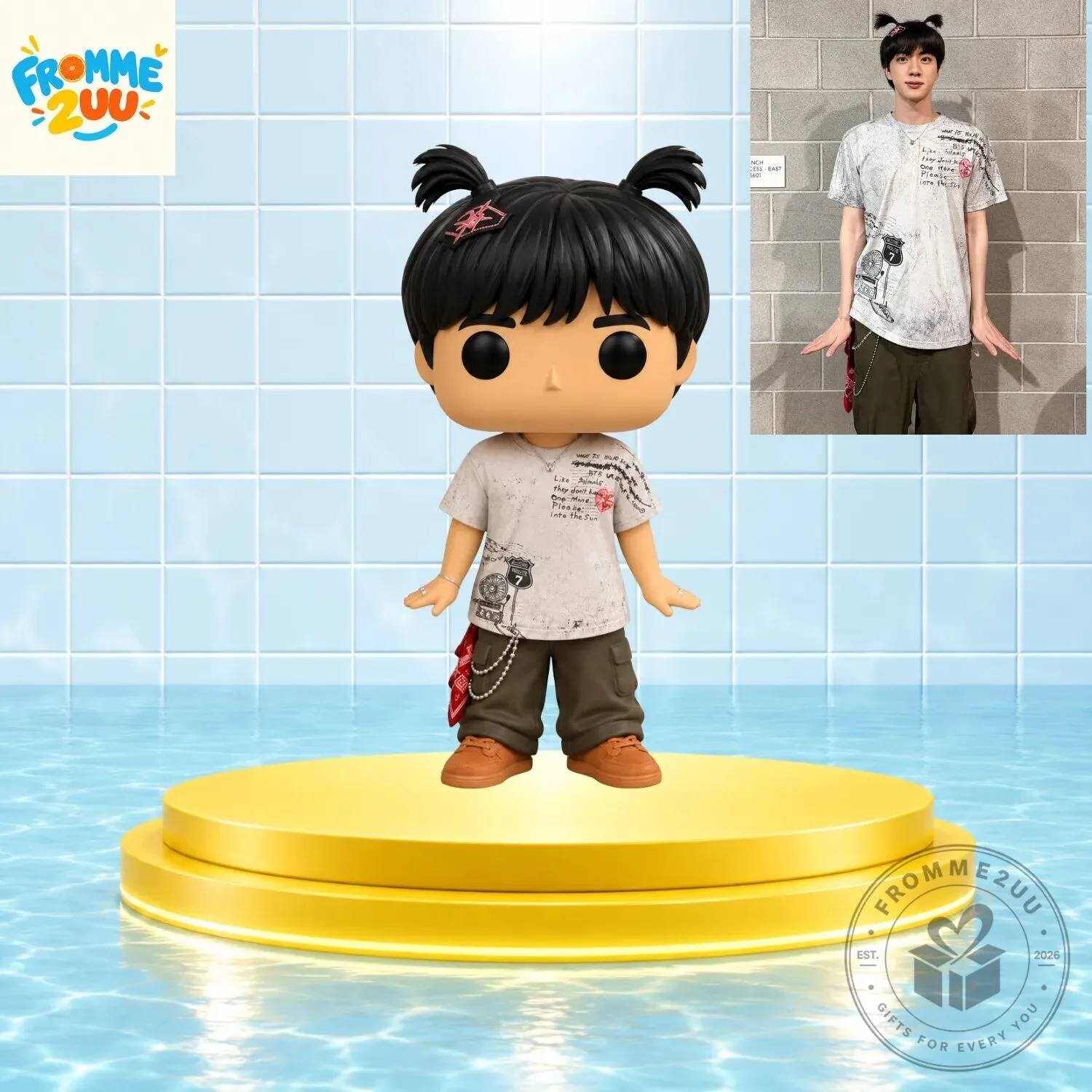 BTS Jin Pigtails Hairstyle Funko Pop Figure