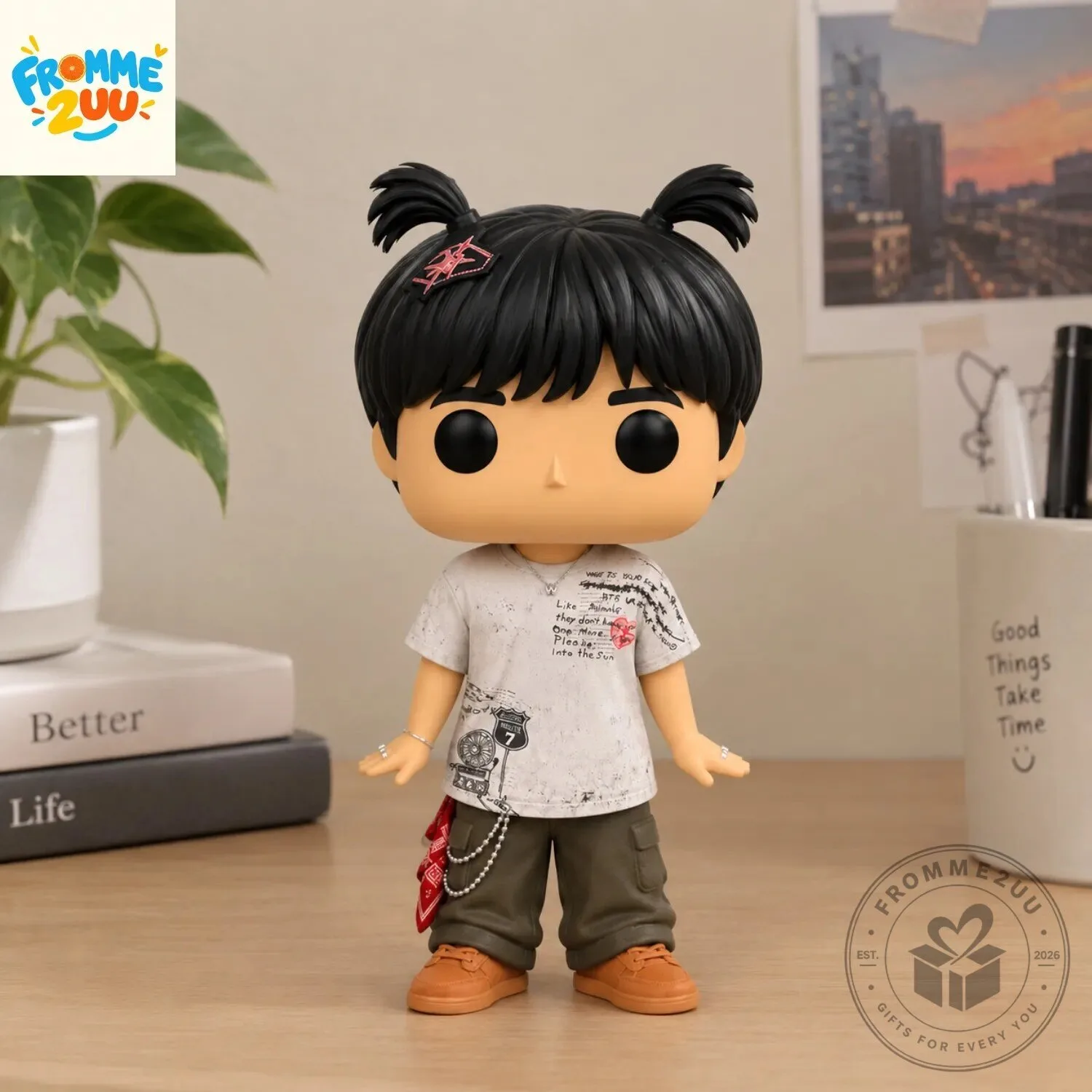 BTS Jin Pigtails Hairstyle Funko Pop Figure BTS Jin Pigtails Hairstyle Funko Pop Figure – image 2 of 3