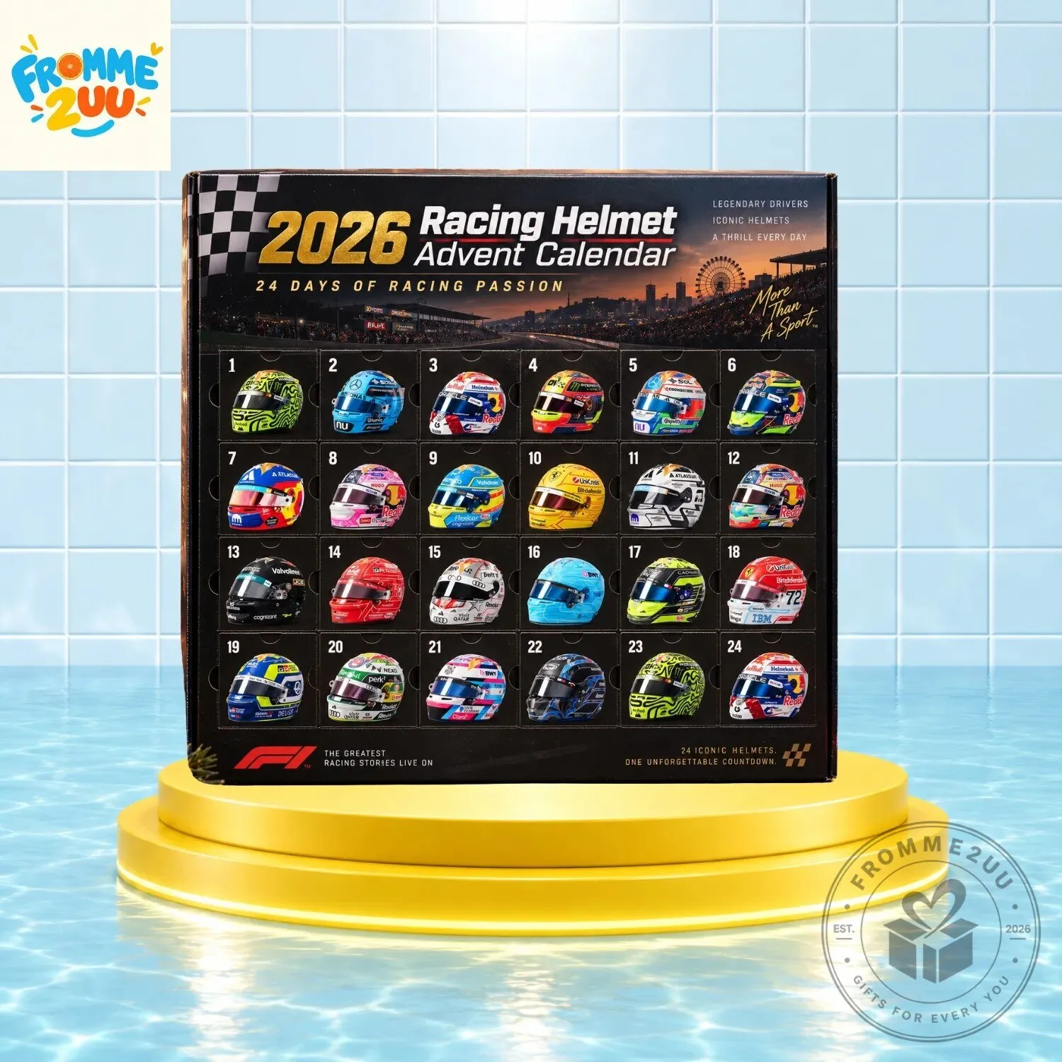 24 Days Of Christmas 2026 Racing Helmet Advent Calendar