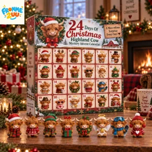 24 Days Of Christmas Highland Cow Mystery Advent Calendar