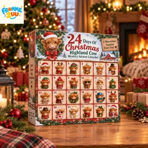 24 Days Of Christmas Highland Cow Mystery Advent Calendar
