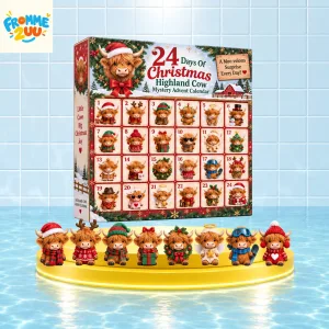 24 Days Of Christmas Highland Cow Mystery Advent Calendar