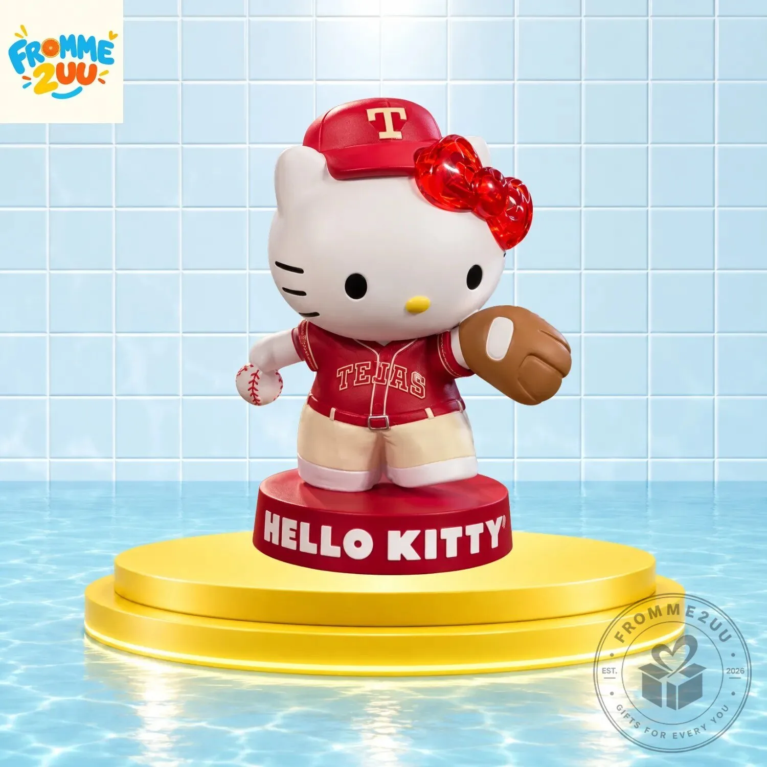 Texas Rangers Tejas Hello Kitty Baseball Vinyl Figure