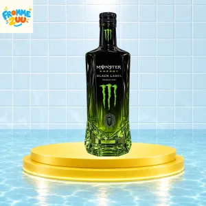 Monster Energy Black Label Whiskey Bottle