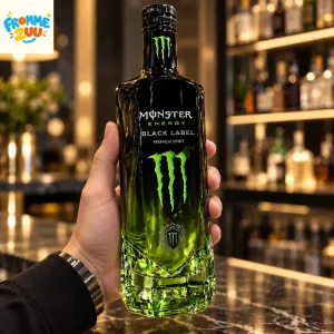 Monster Energy Black Label Whiskey Bottle