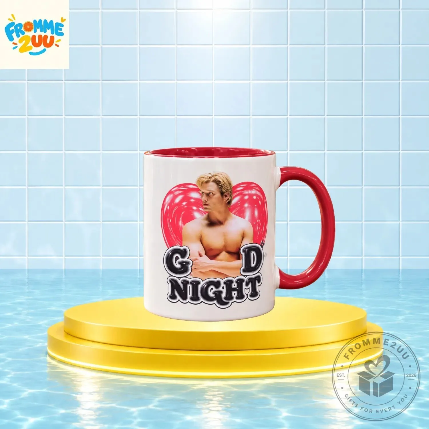 Good Night Dean DeLaurentis Heart Mug