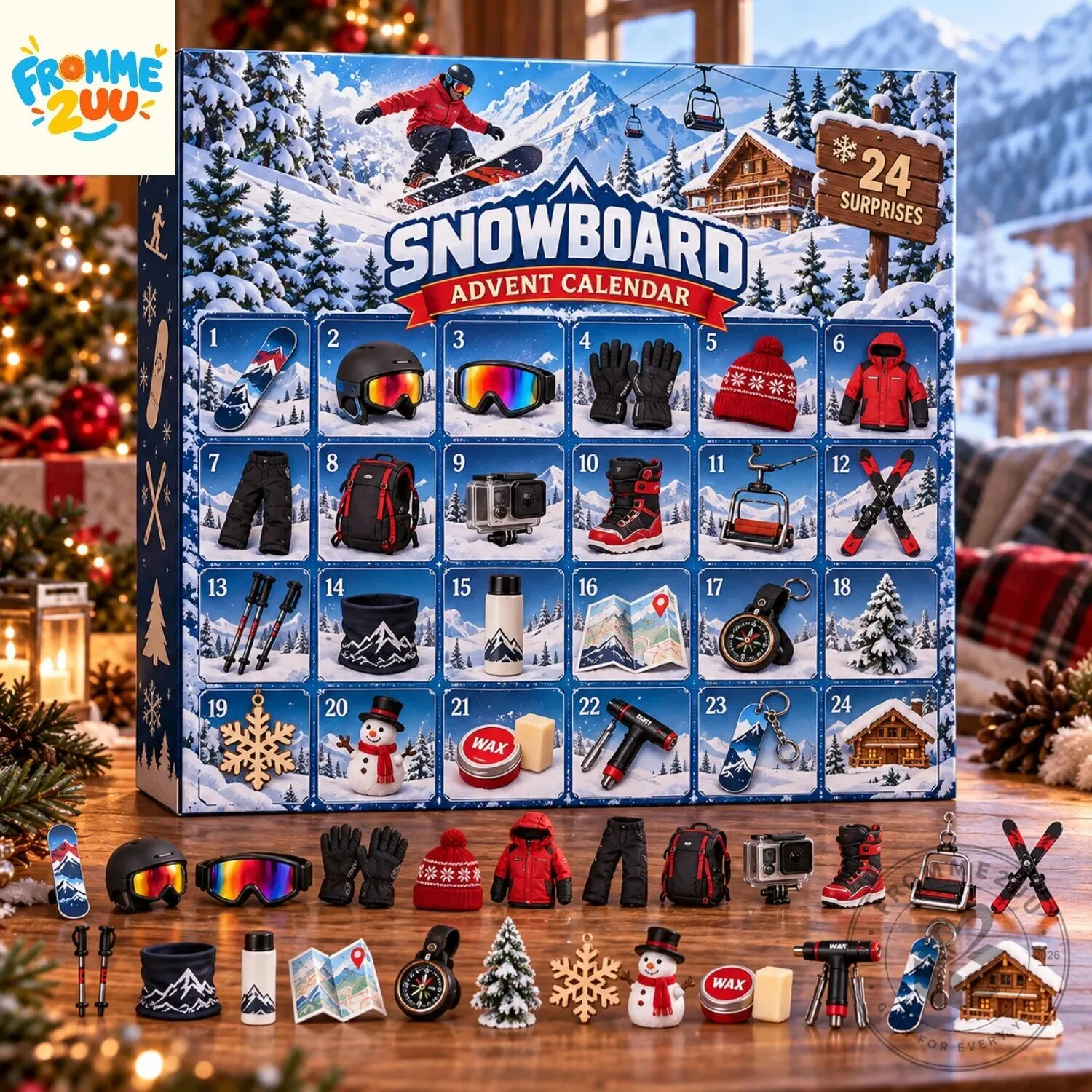 Christmas Snowboard Advent Calendar 2026 with 24 Surprises 3 Christmas Snowboard Advent Calendar 2026 with 24 Surprises