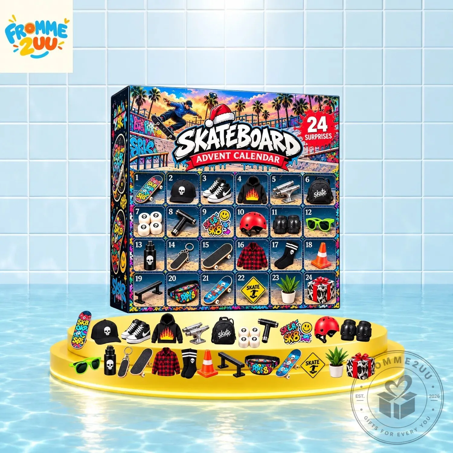 Skateboard 24 Days Christmas Advent Calendar
