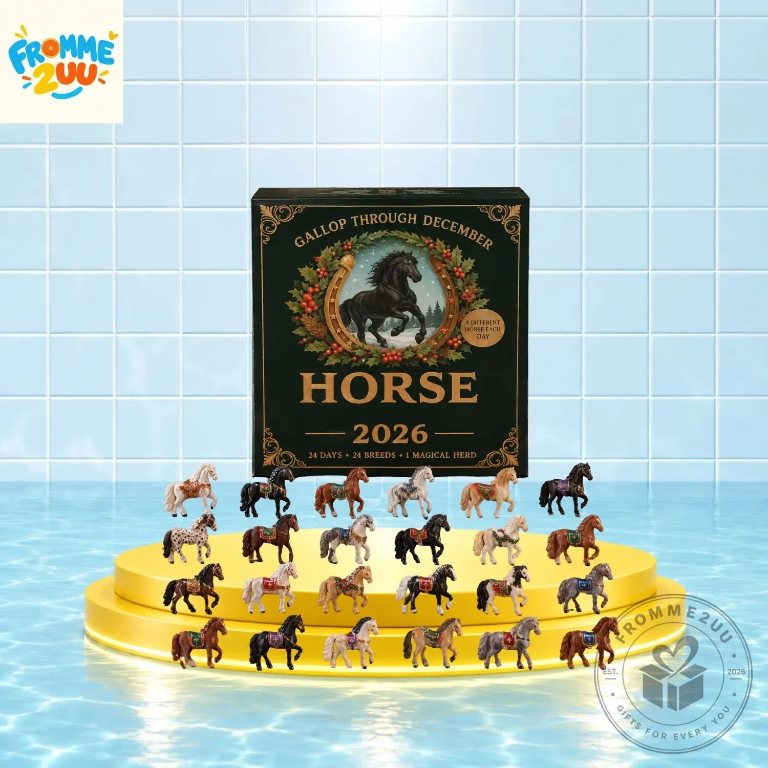Horse Advent Calendar 24-Day Christmas Countdown