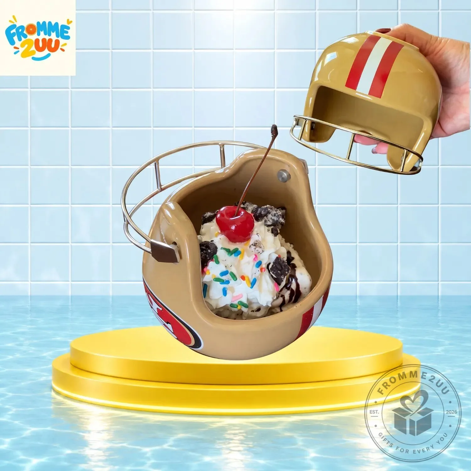 San Francisco 49ers NFL Helmet Ice Cream Bowl