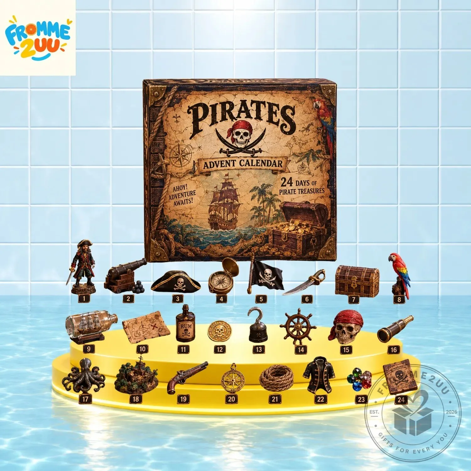 Pirates Advent Calendar 24 Days of Pirate Treasures