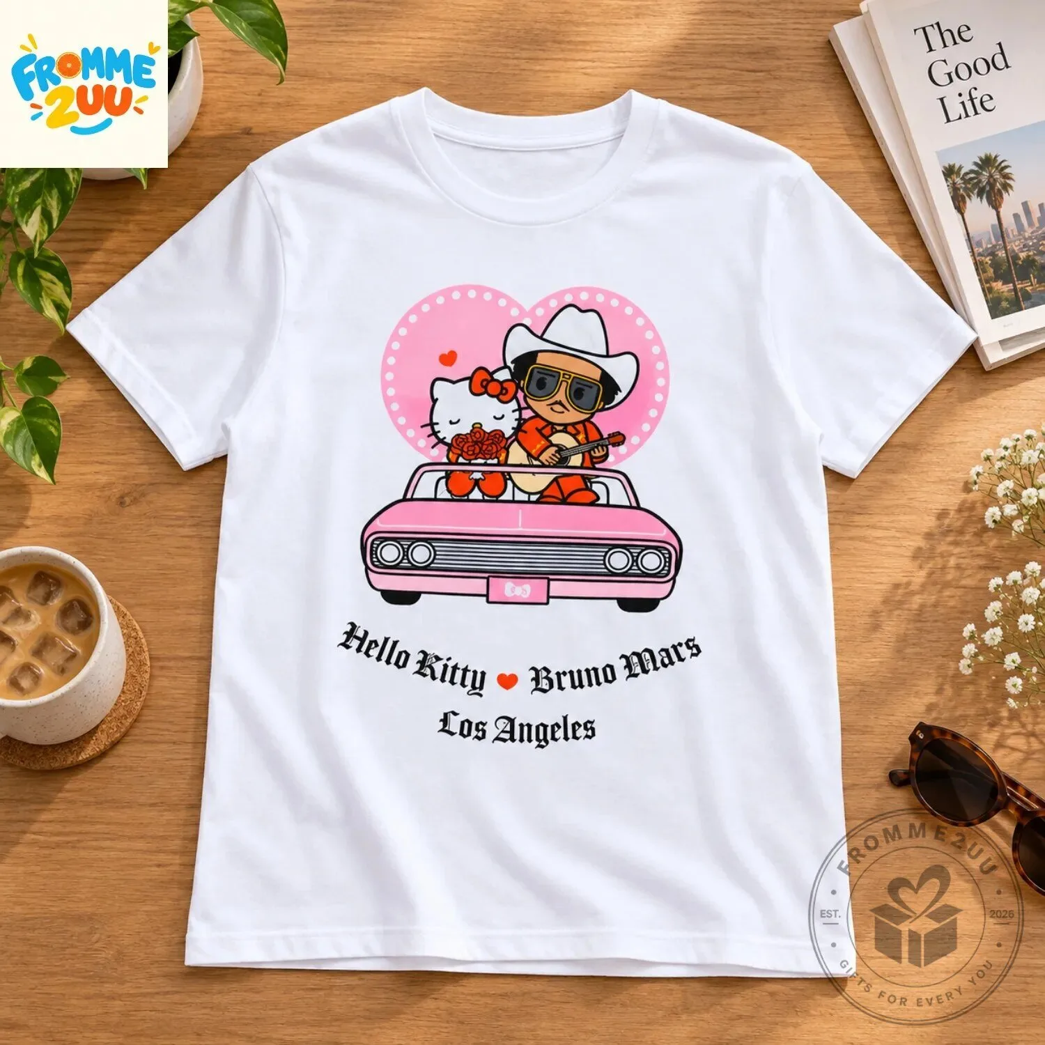 Hello Kitty x Bruno Mars Los Angeles T-Shirt