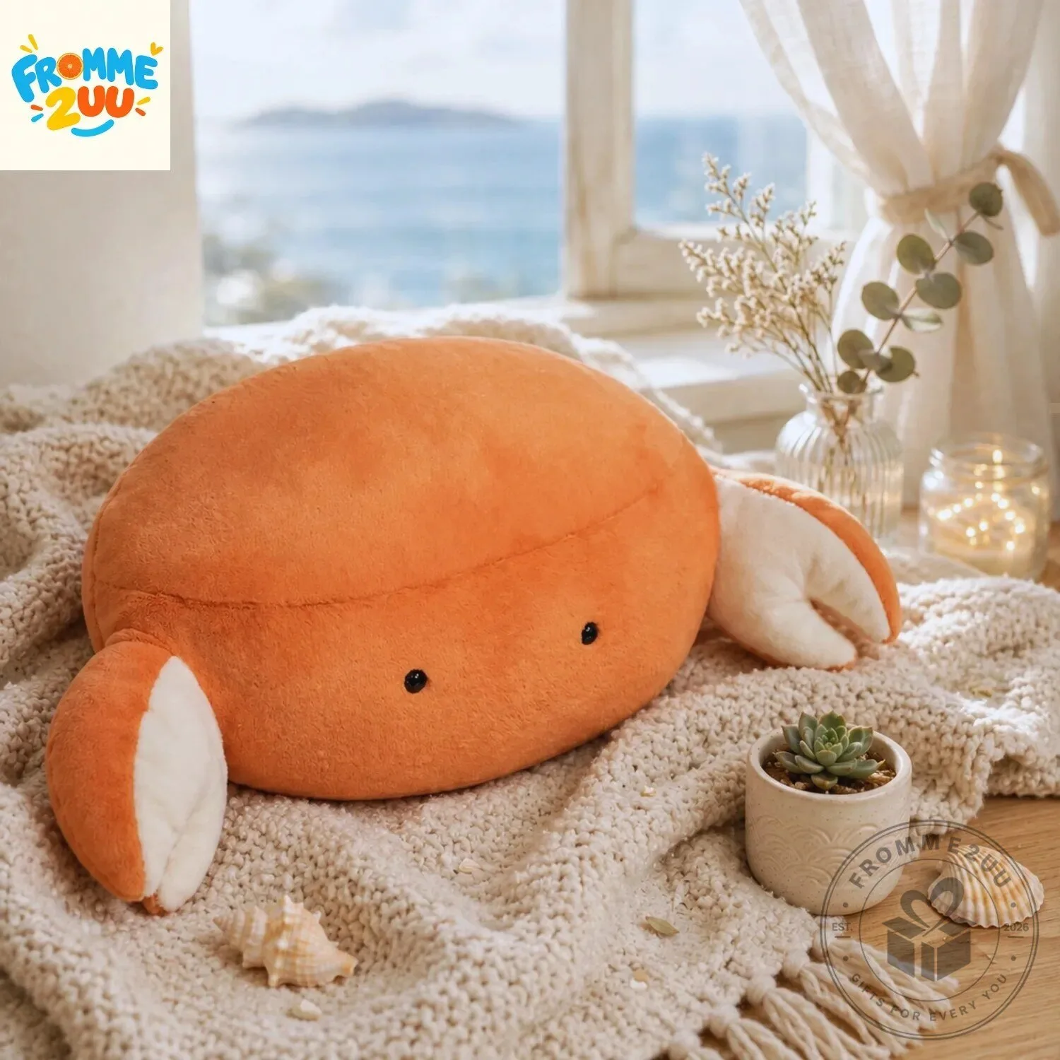 Cute Orange Ocean Crab Plush Toy 5 Cute Orange Ocean Crab Plush Toy