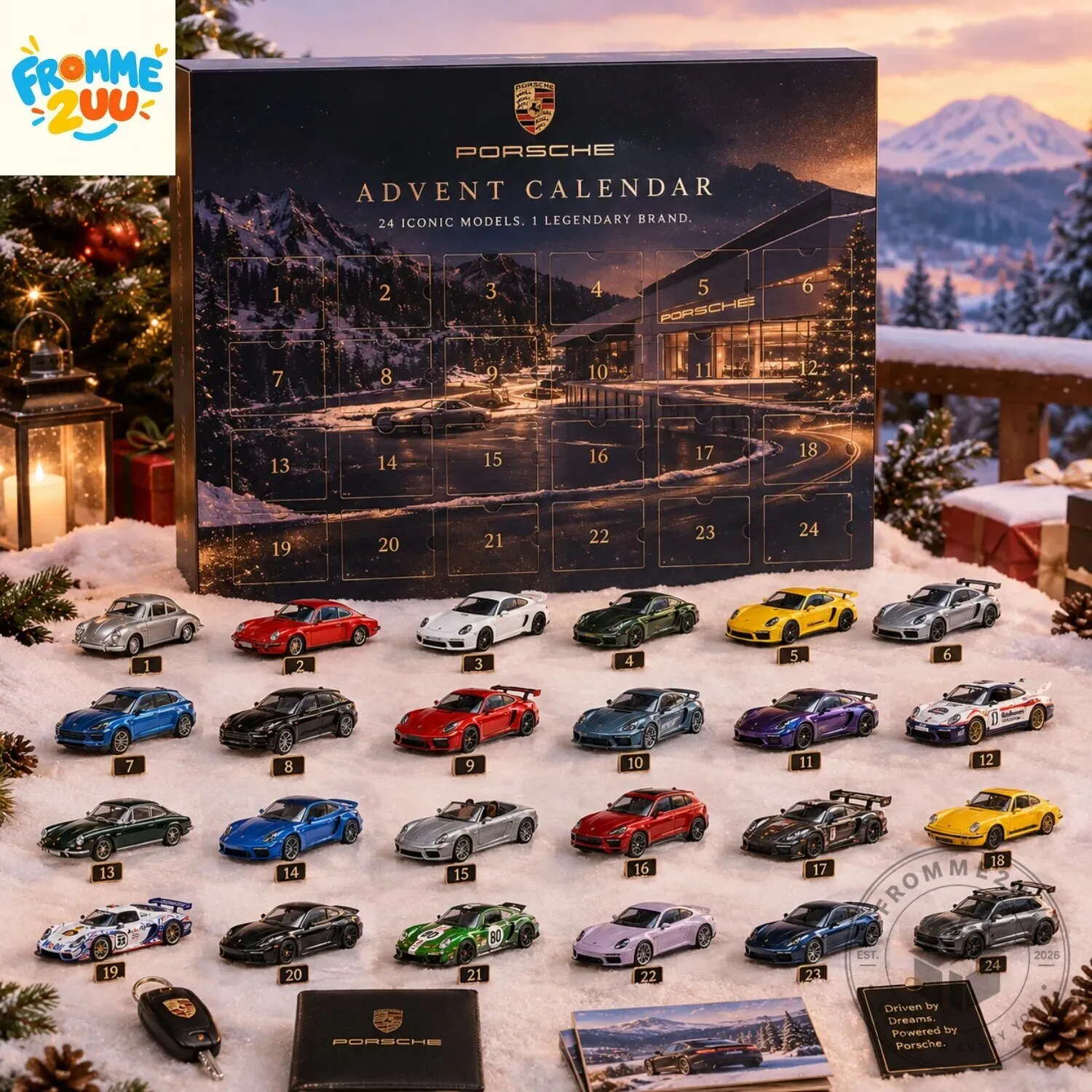Porsche Advent Calendar 24 Days Christmas Countdown Box 3 Porsche Advent Calendar 24 Days Christmas Countdown Box