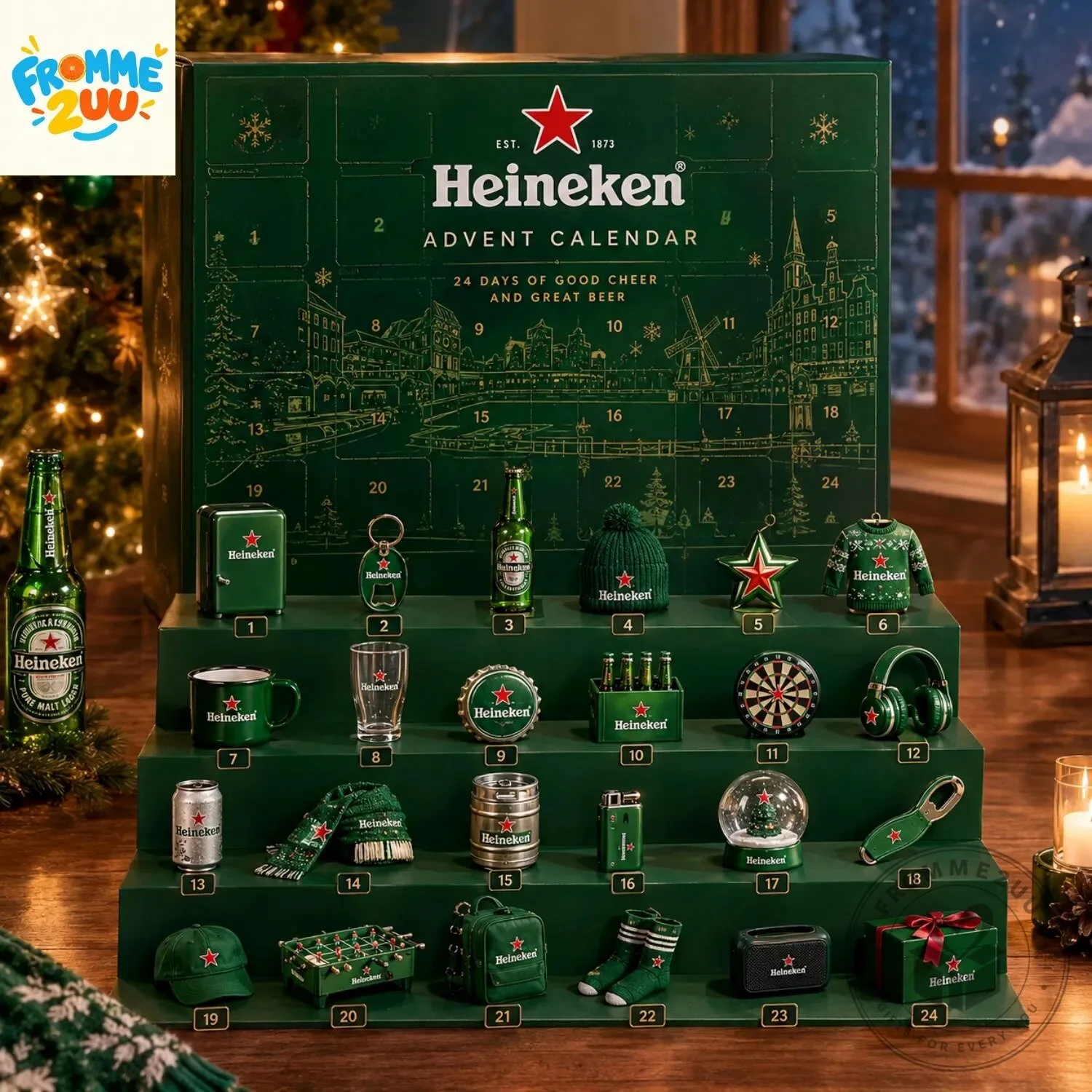 Heineken 24 Days Of Beer Holiday Cheer Christmas Advent Calendar 3 Heineken 24 Days Of Beer Holiday Cheer Christmas Advent Calendar