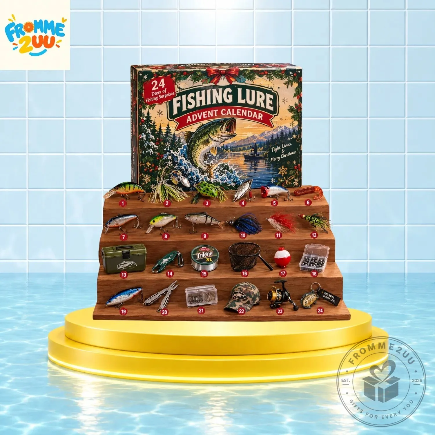 Fishing Lure 24 Days Christmas Advent Calendar