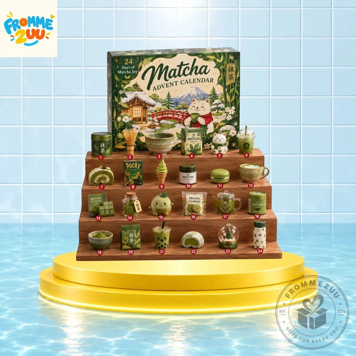 Cozy Matcha Green Tea 24 Days Christmas Advent Calendar