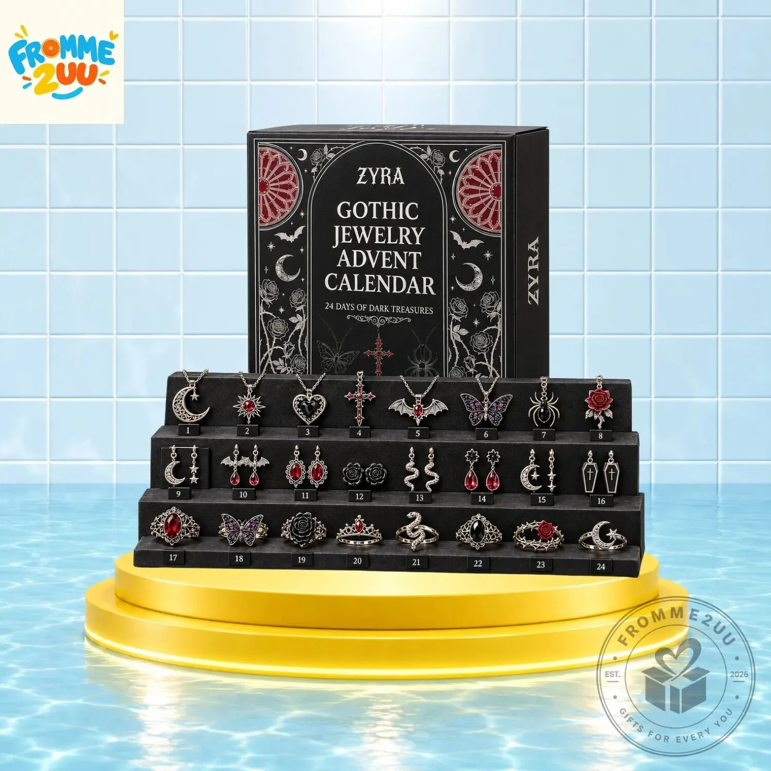 Zyra 24 Days Gothic Jewelry Advent Calendar