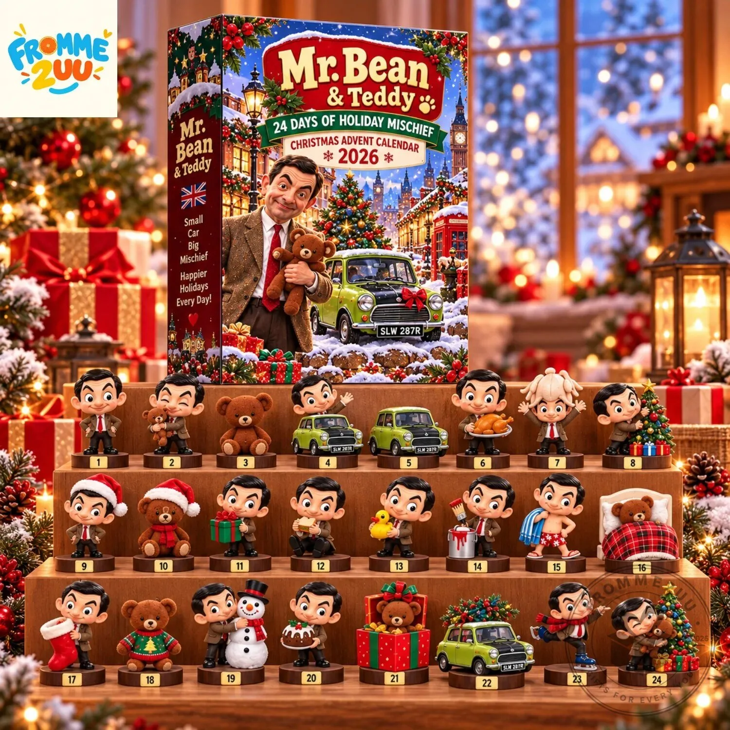 Mr. Bean & Teddy 24 Days of Holiday Mischief Christmas Advent Calendar 3 Mr. Bean & Teddy 24 Days of Holiday Mischief Christmas Advent Calendar